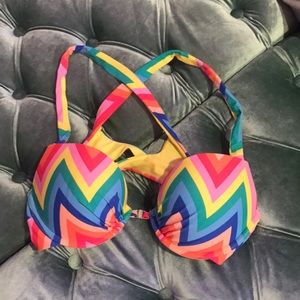 Rainbow bikini top